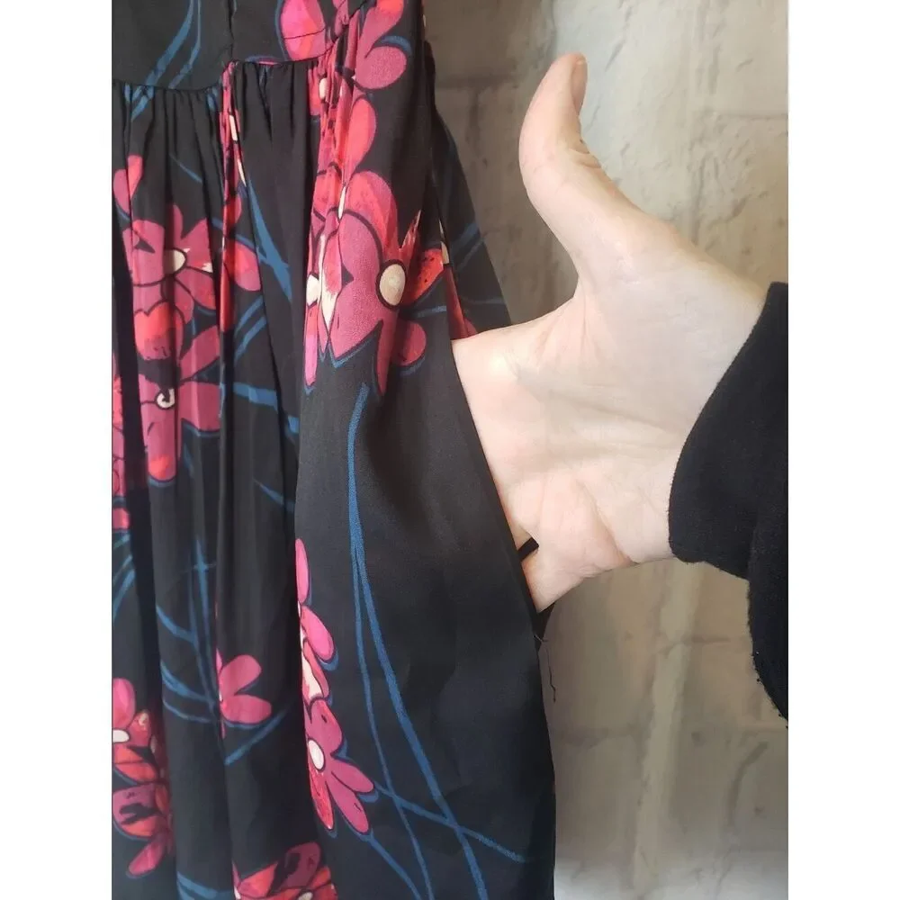 BOG COLLECTIVE Spaghetti Strap Bustier Floral Mini Dress Medium